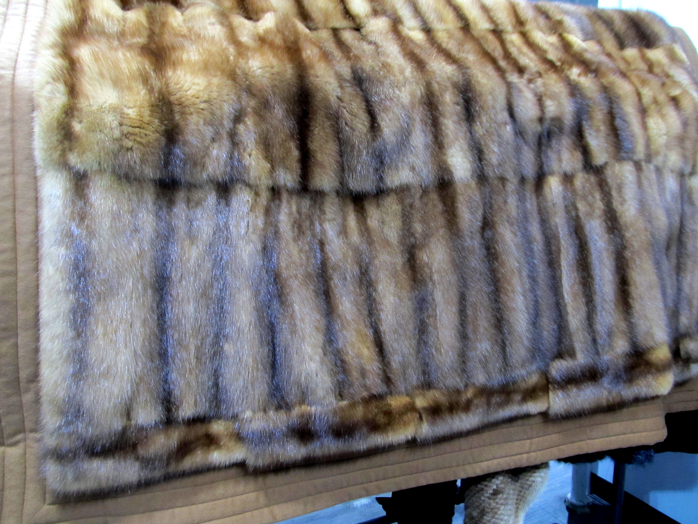 Just Reduced Russian Sable Skin On Skin Throw Backed W Loro Piana Cashmere Madison Avenue