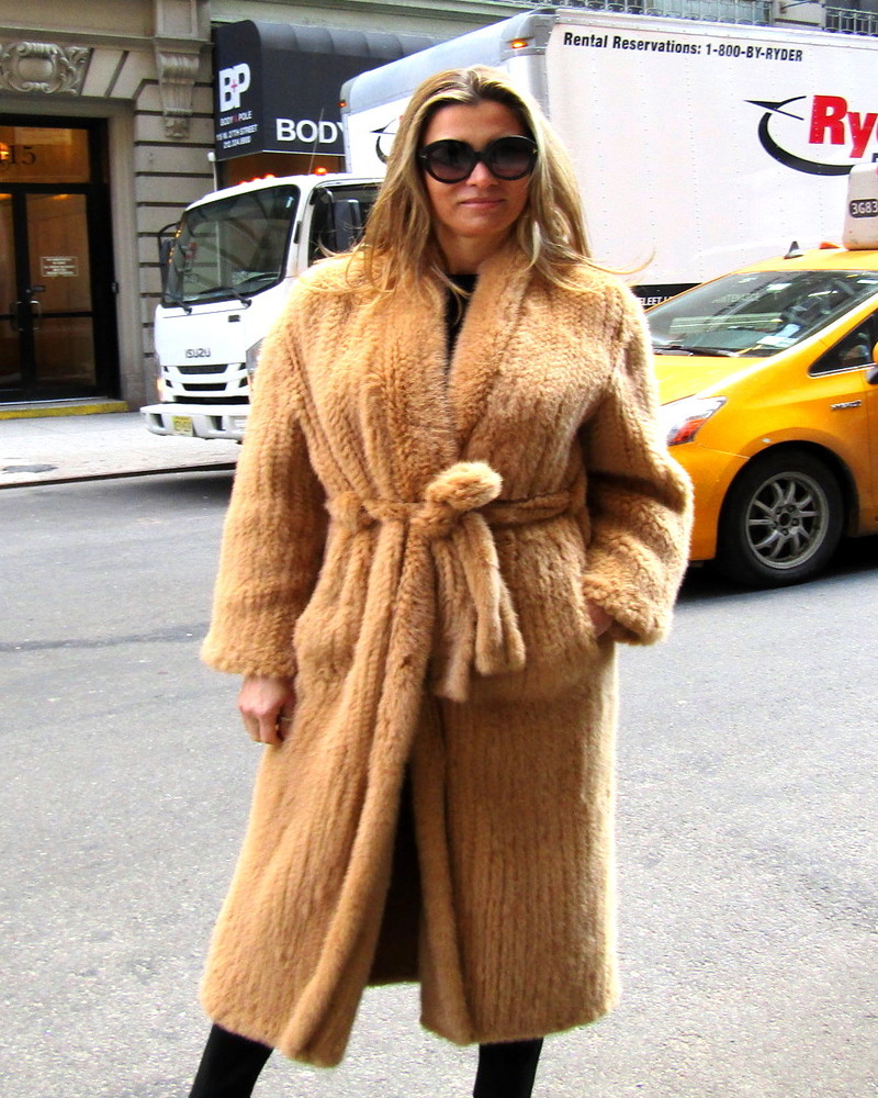 knitted mink coat