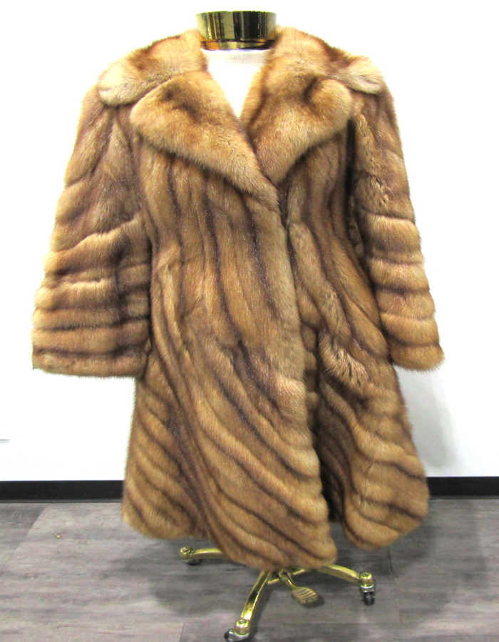 Pre-Owned Golden Russian Sable Swing Coat (size: 6 - 8) - Madison ...