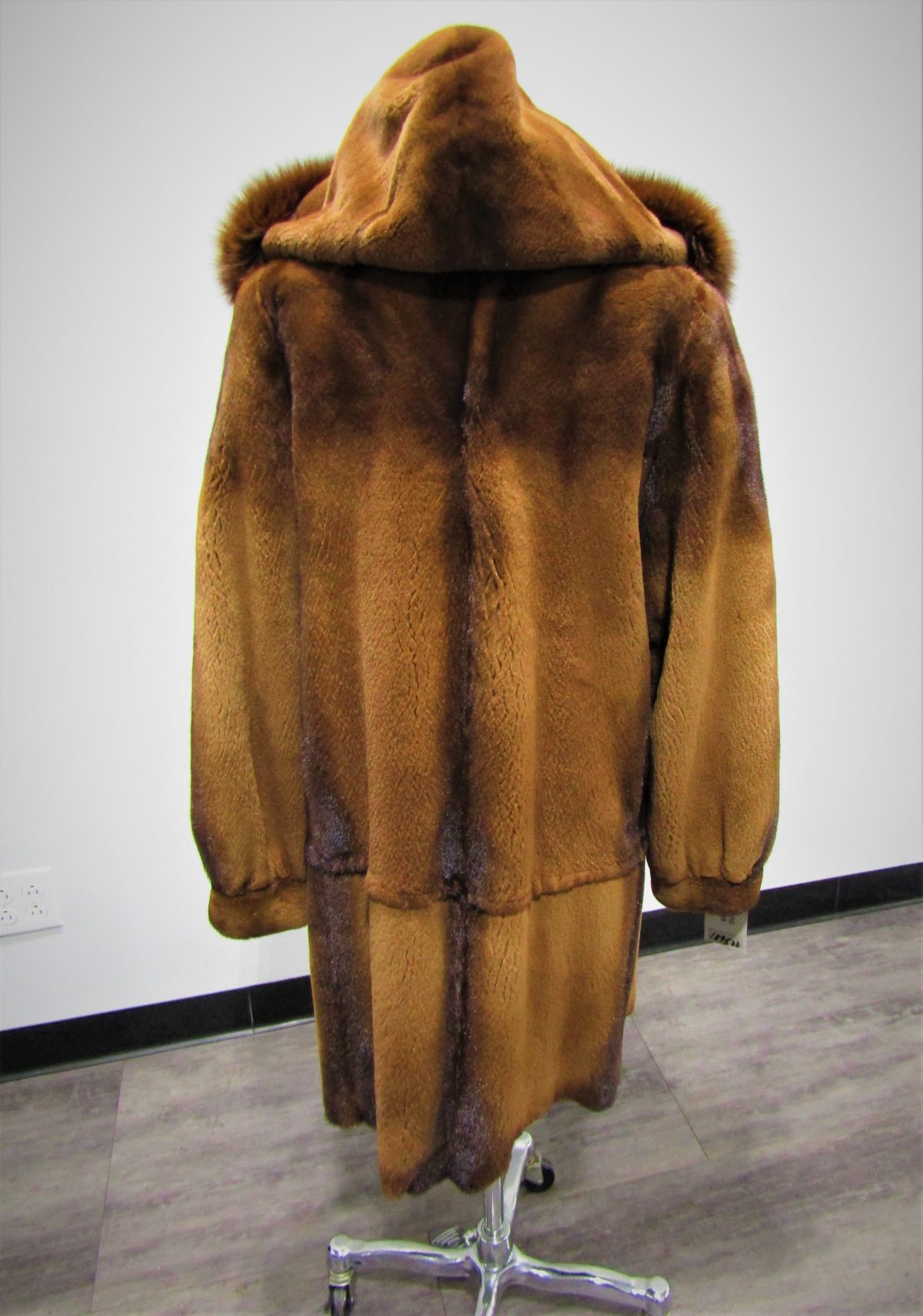 Whiskey Semi Sheared Mink Fur 7/8 Coat