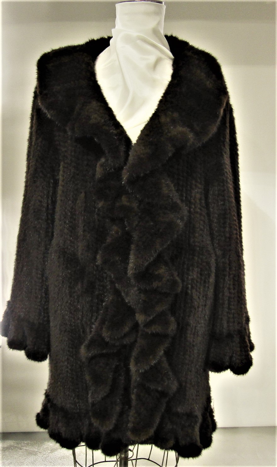 Mahogany Knit Mink Fur Sweater Knit Mink Pocketbook 7722 – MARC KAUFMAN FURS