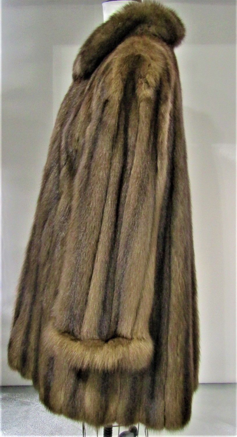 Just Reduced Dennis Basso Designed Pre Owned Natural Russian Sable 7 8 Swing Coat Size 12