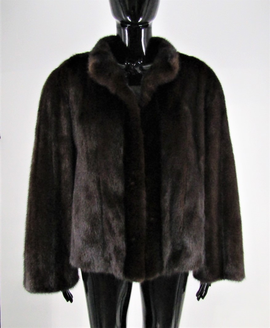 Pre-Owned Natural Mahogany Mink Bolero Jacket (Size: 12-14) - Madison ...
